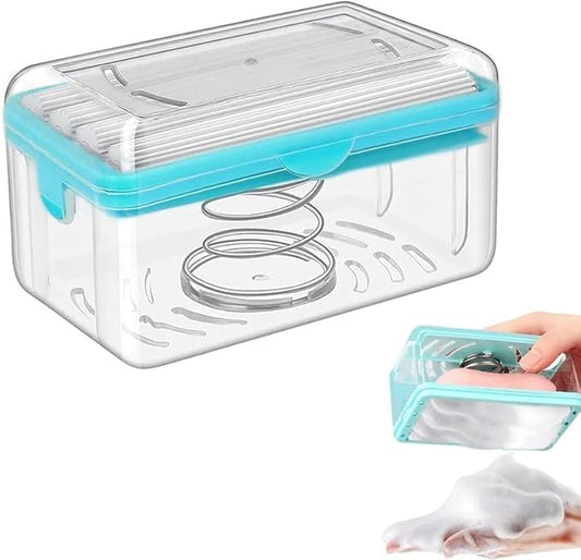 2-in-1 Soap Dish & Dispenser with Roller and Drain Holes