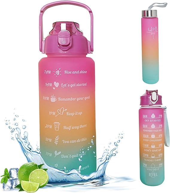 Water Bottle Set of 3 With Time Marker