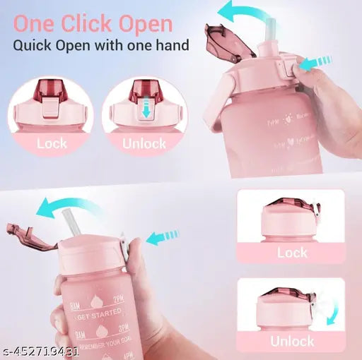 Water Bottle Set of 3 With Time Marker