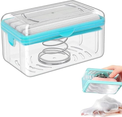 2-in-1 Soap Dish & Dispenser with Roller and Drain Holes