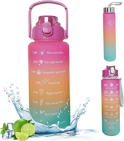 Water Bottle Set of 3 With Time Marker