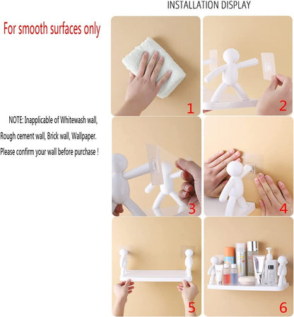 No Drill Wall Mount Shelf