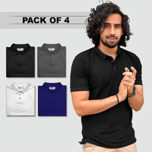 Mens Polo T-Shirt Pack Of 4